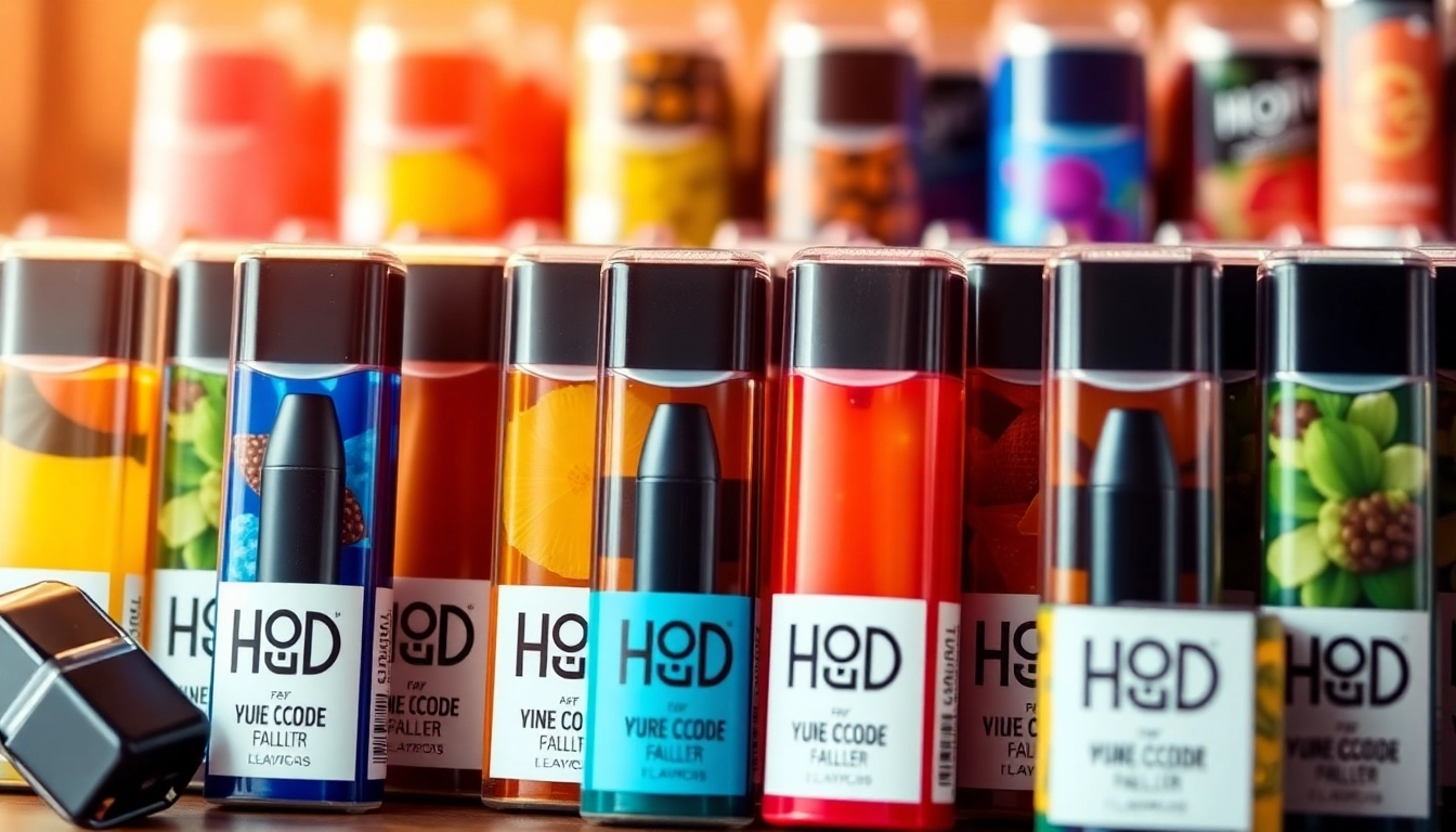 Showcase of colorful HQD Pods in various flavors, emphasizing their unique designs for flavor enthusiasts.